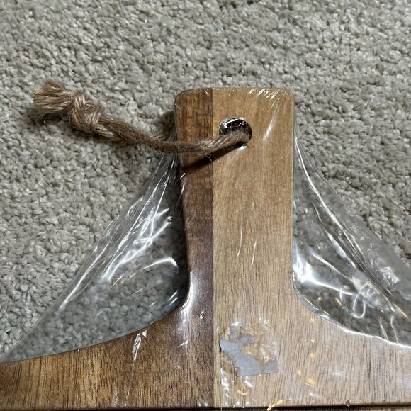 New Cordon Blue Acacia Wood Slate Cutting Board Serving Tray Charcuterie Board - Picture 8 of 8